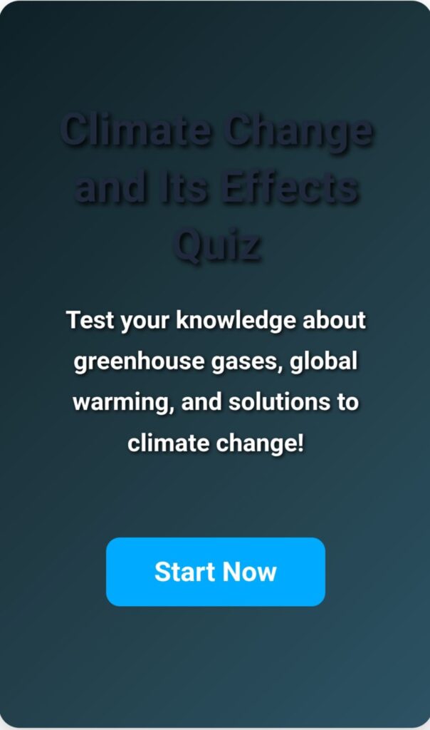 MCQ questions on climate change