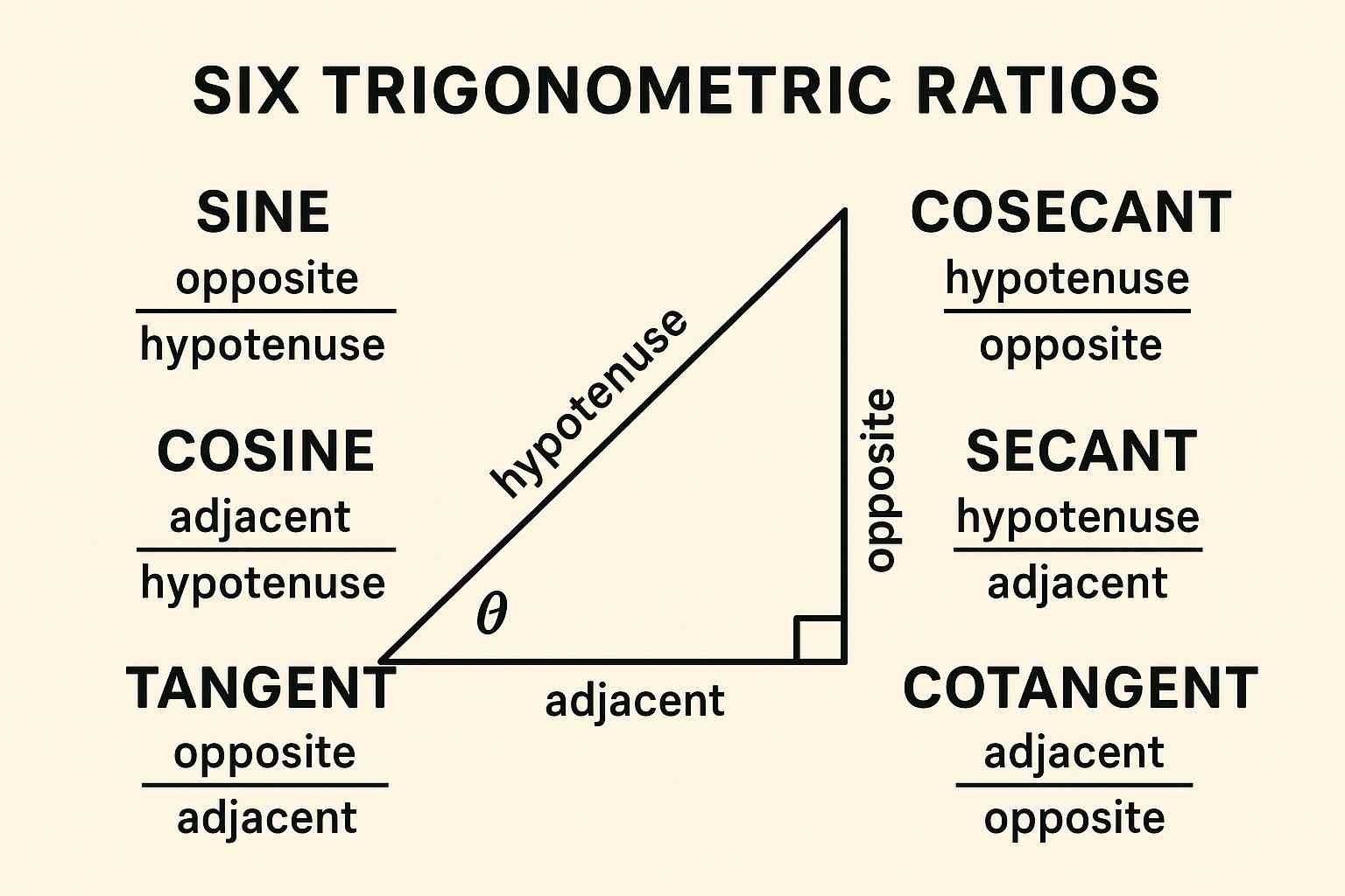 Six Trigonometric Ratios